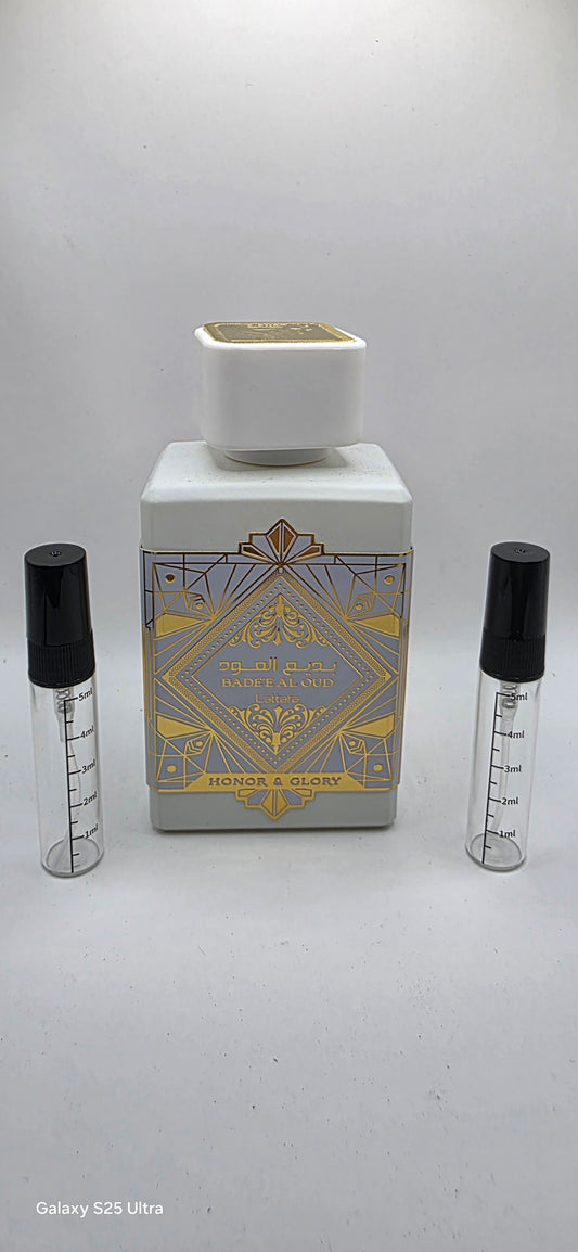 Lattafa badee al oud honor & glory samples