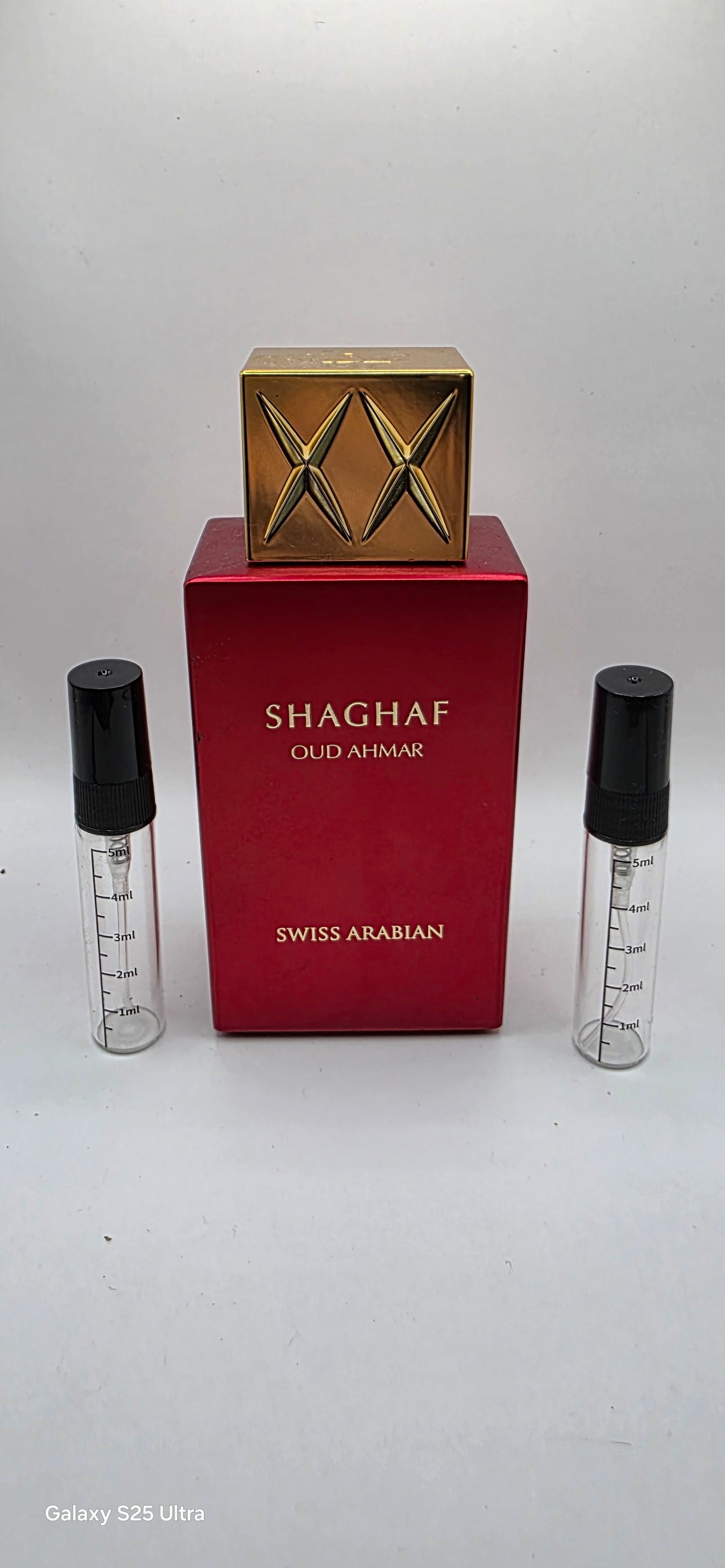 Swiss Arabian oud ahmar samples