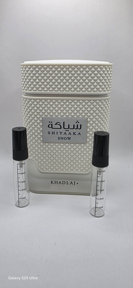 Khadlaj shiyaaka Snow samples